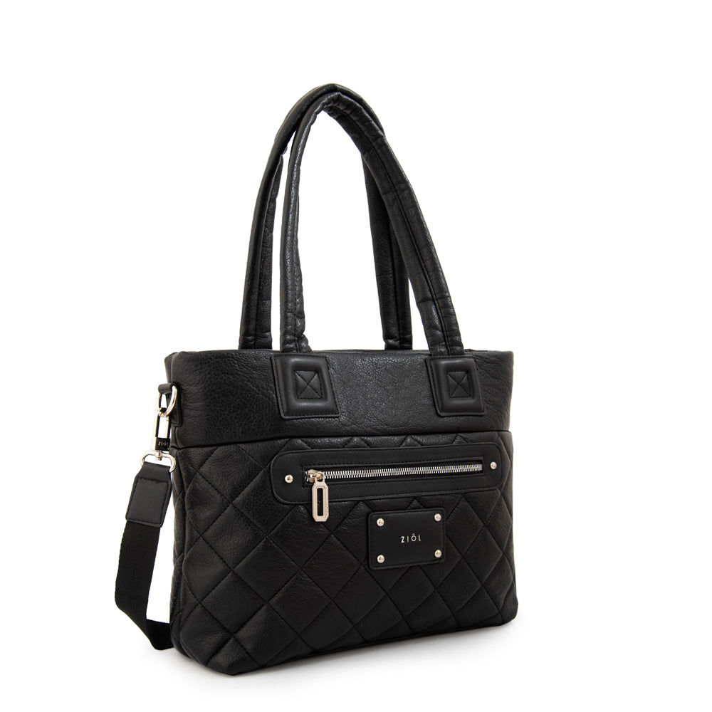 Cartera tote porta notebook adela mediana negro