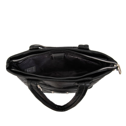 Cartera tote porta notebook adela mediana negro