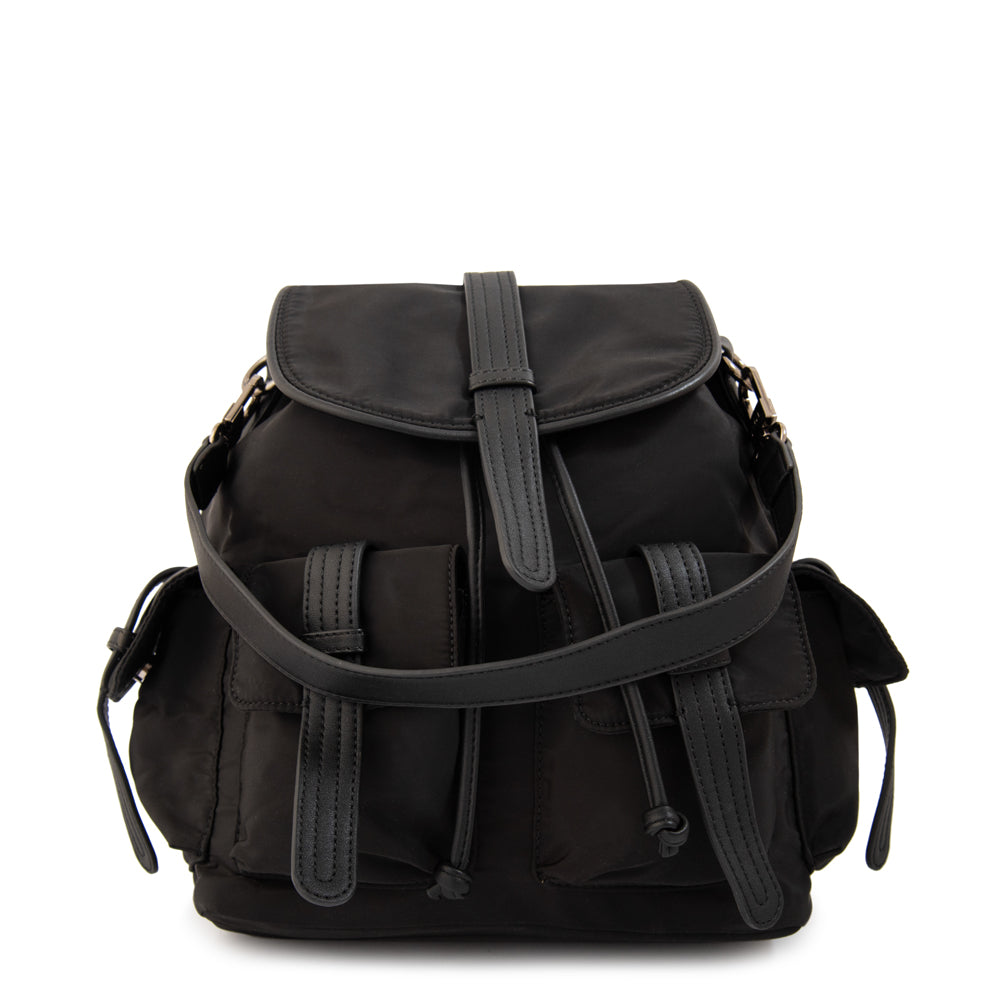 Mochila con tapa ximena negro