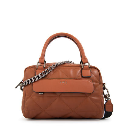 Cartera bandolera con asas brenda mediana café