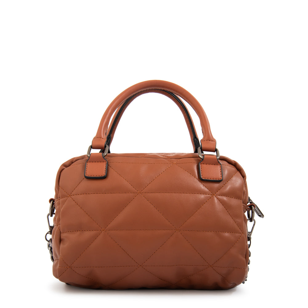 Cartera bandolera con asas brenda mediana café