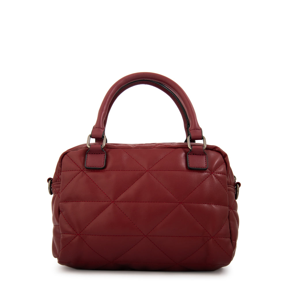 Cartera bandolera con asas brenda mediana burdeo