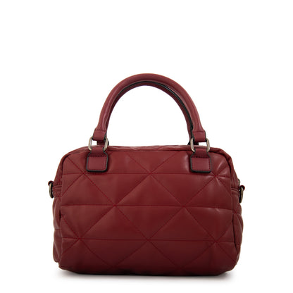 Cartera bandolera con asas brenda mediana burdeo