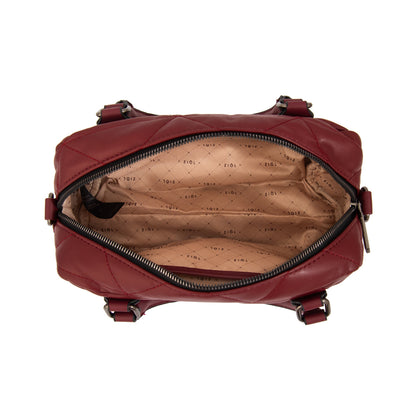 Cartera bandolera con asas brenda mediana burdeo