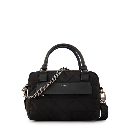 Cartera bandolera con asas brenda mediana negro