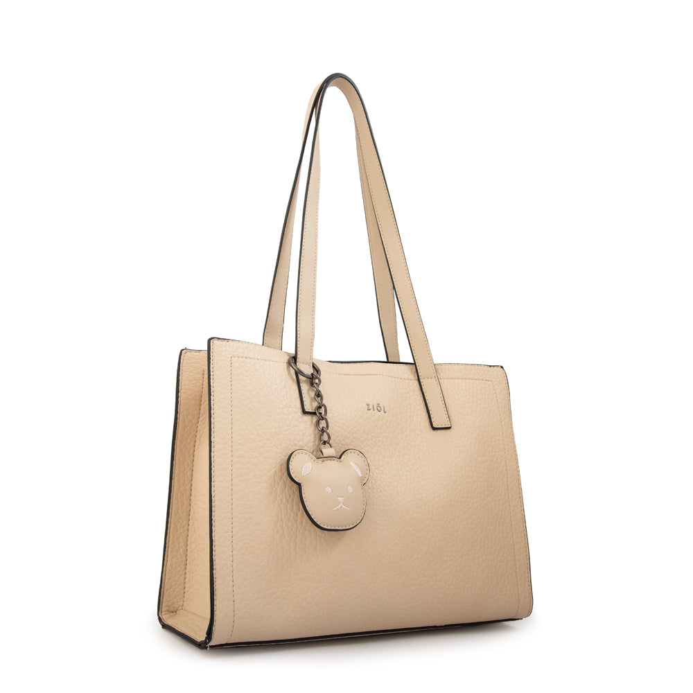 Cartera tote florencia mediana blanco crudo