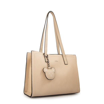 Cartera tote florencia mediana blanco crudo