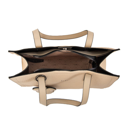 Cartera tote florencia mediana blanco crudo