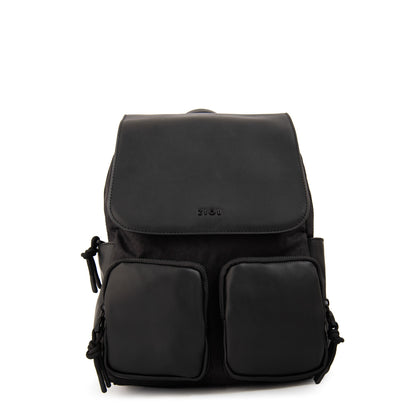 Mochila con tapa selina mediana negro