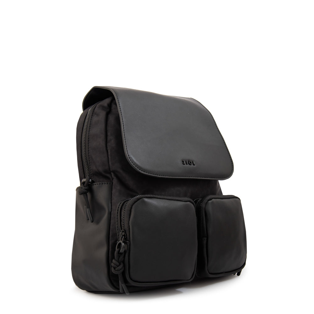 Mochila con tapa selina mediana negro