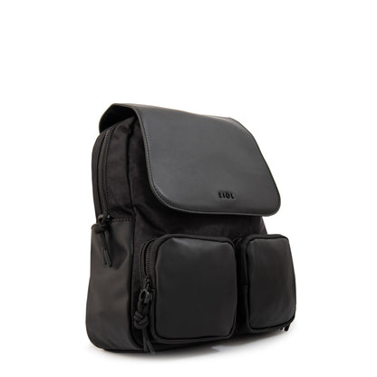 Mochila con tapa selina mediana negro