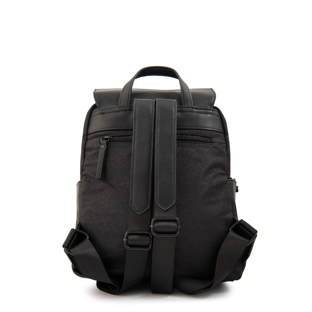 Mochila con tapa selina mediana negro