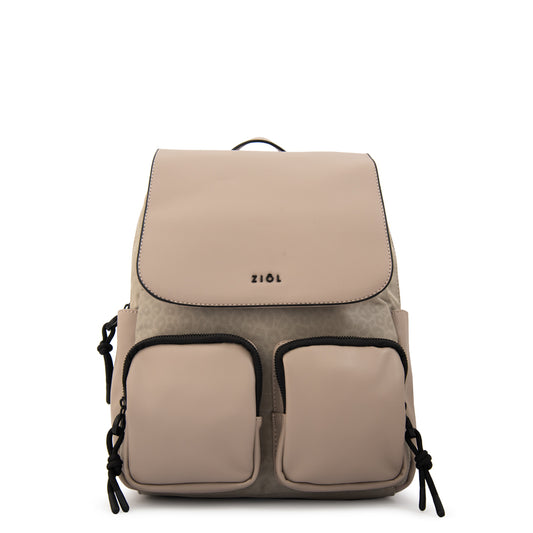 Mochila con tapa selina mediana gris