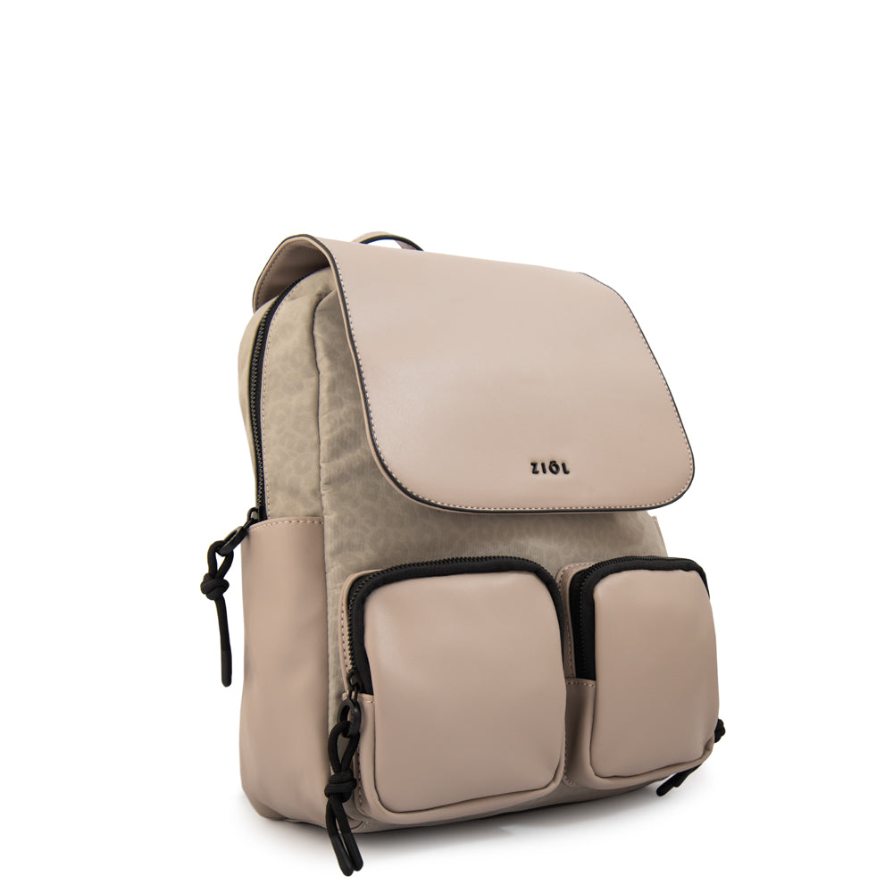 Mochila con tapa selina mediana gris