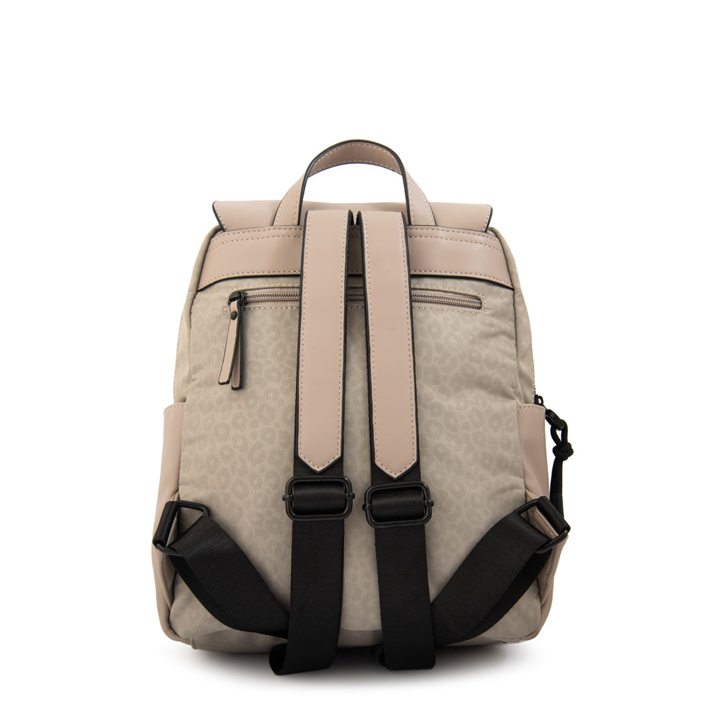 Mochila con tapa selina mediana gris