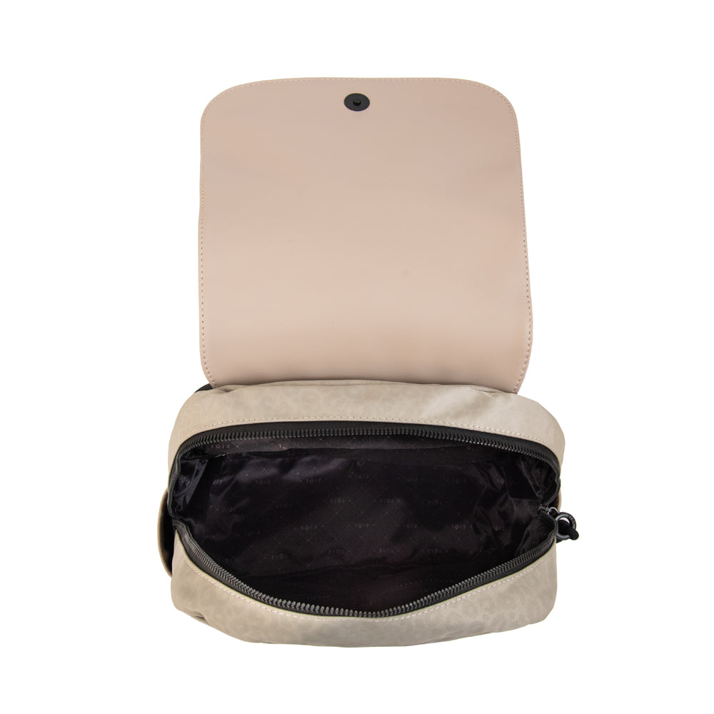 Mochila con tapa selina mediana gris
