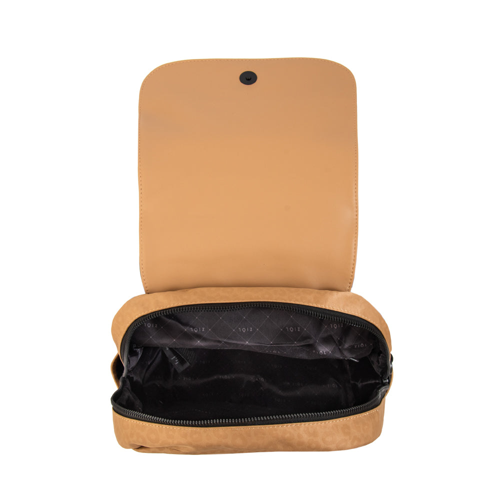 Mochila con tapa selina mediana beige