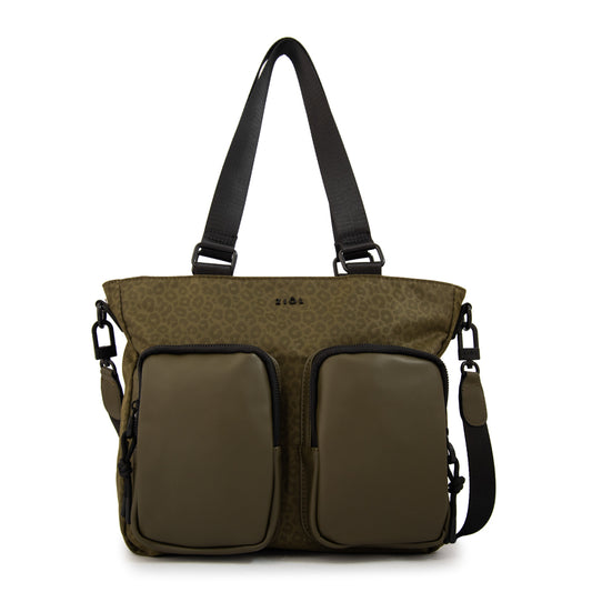 Cartera tote selina mediana verde oliva