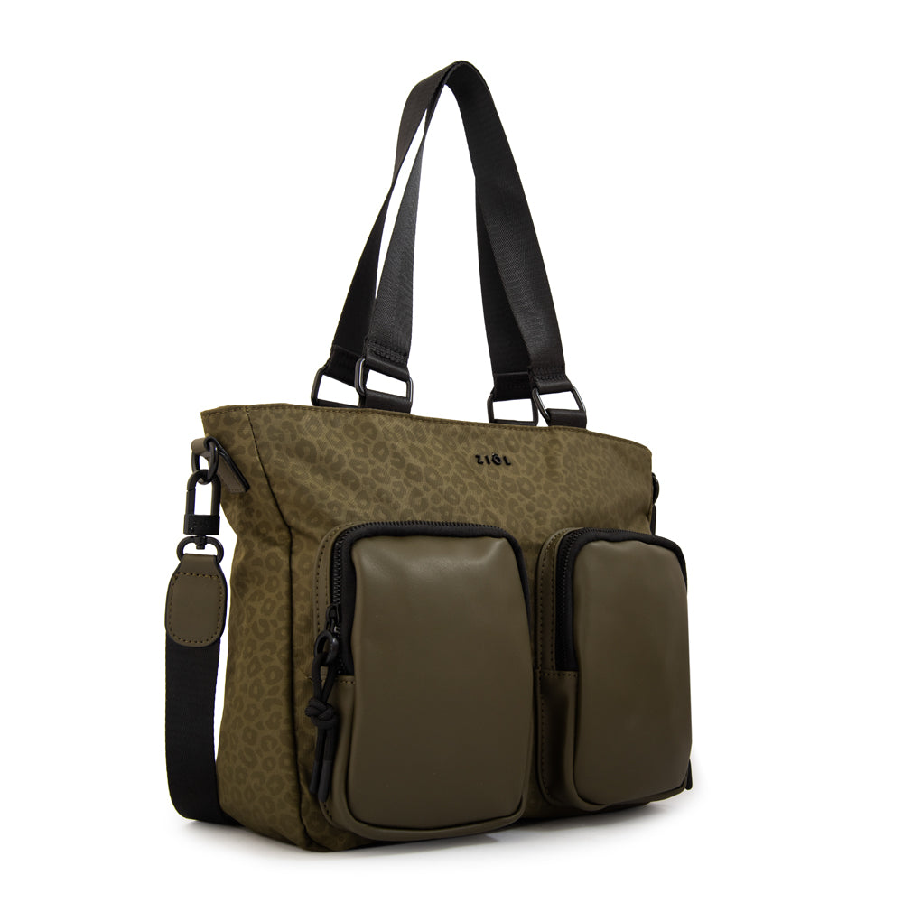 Cartera tote selina mediana verde oliva