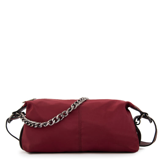 Cartera bandolera valeria mediana burdeo