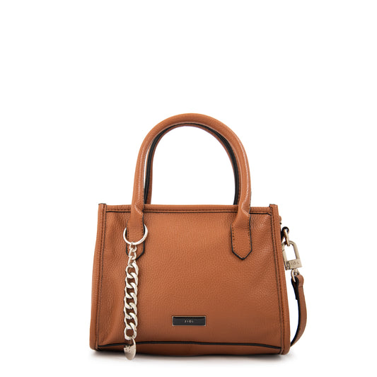 Cartera bandolera con asas renatta mediana café