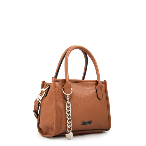 Cartera bandolera con asas renatta mediana café