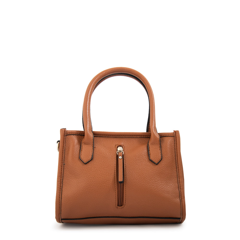 Cartera bandolera con asas renatta mediana café