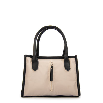 Cartera bandolera con asas renatta mediana blanco crudo