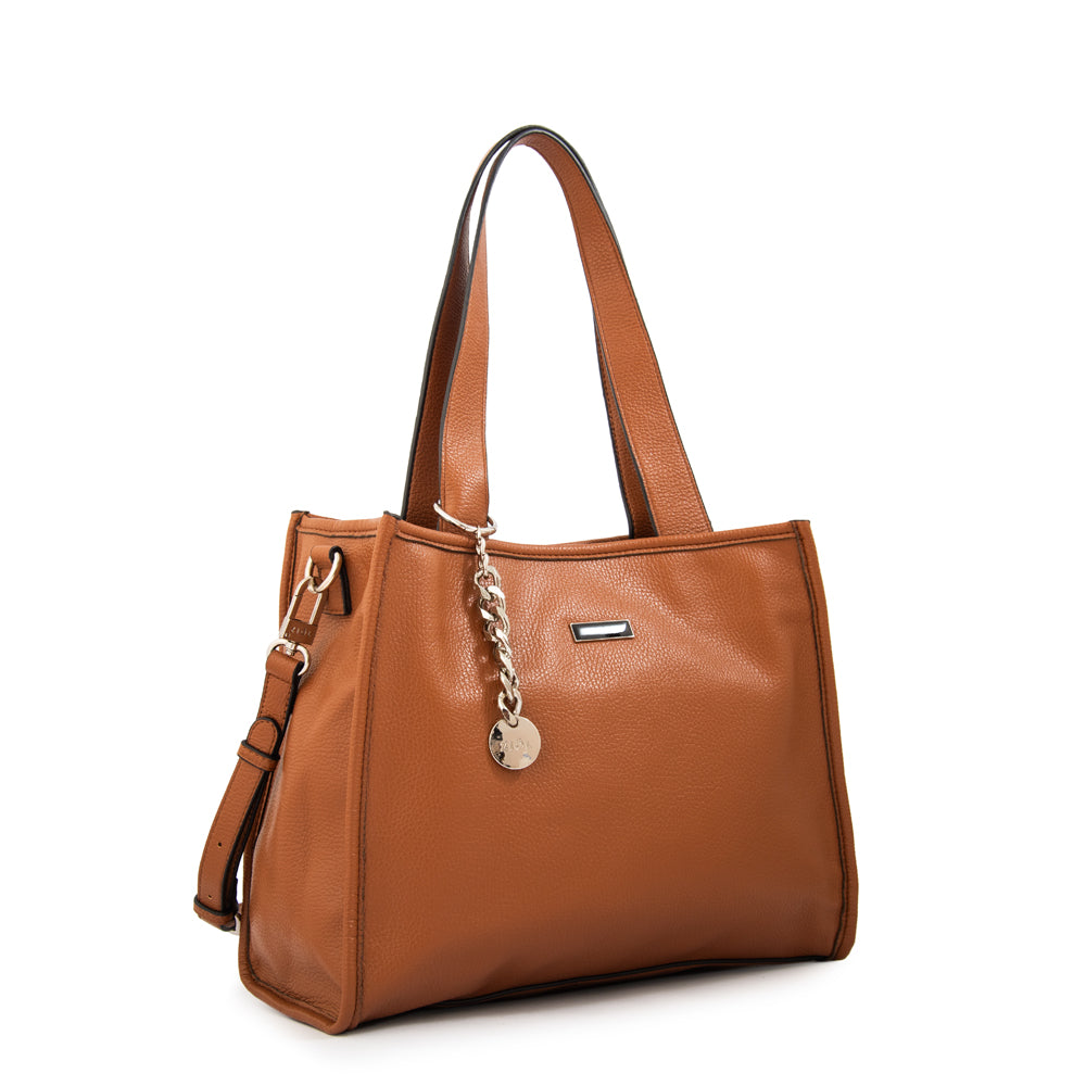 Cartera tote renatta mediana café