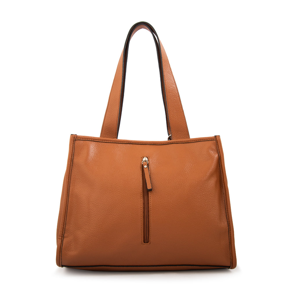 Cartera tote renatta mediana café