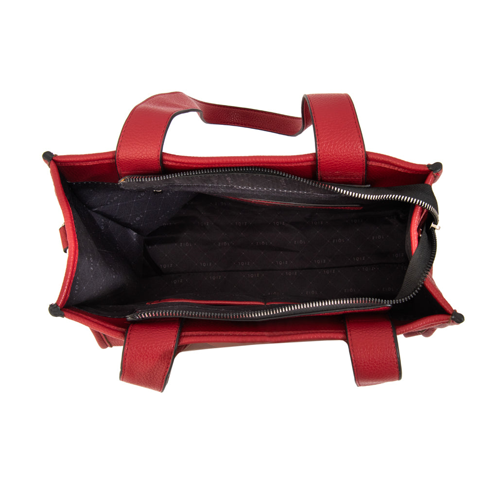 Cartera tote renatta mediana rojo oscuro