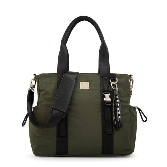 Cartera tote porta notebook elina grande verde oliva