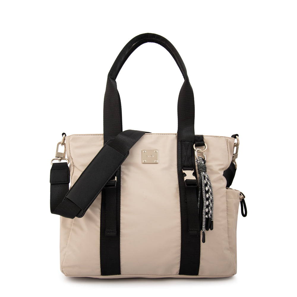 Cartera tote porta notebook elina grande blanco crudo