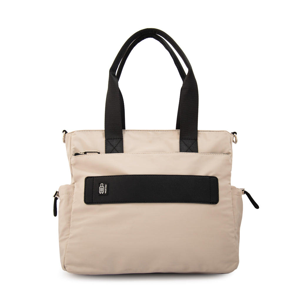 Cartera tote porta notebook elina grande blanco crudo