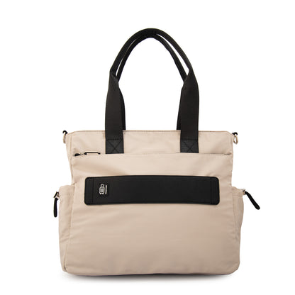 Cartera tote porta notebook elina grande blanco crudo