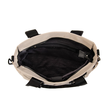 Cartera tote porta notebook elina grande blanco crudo