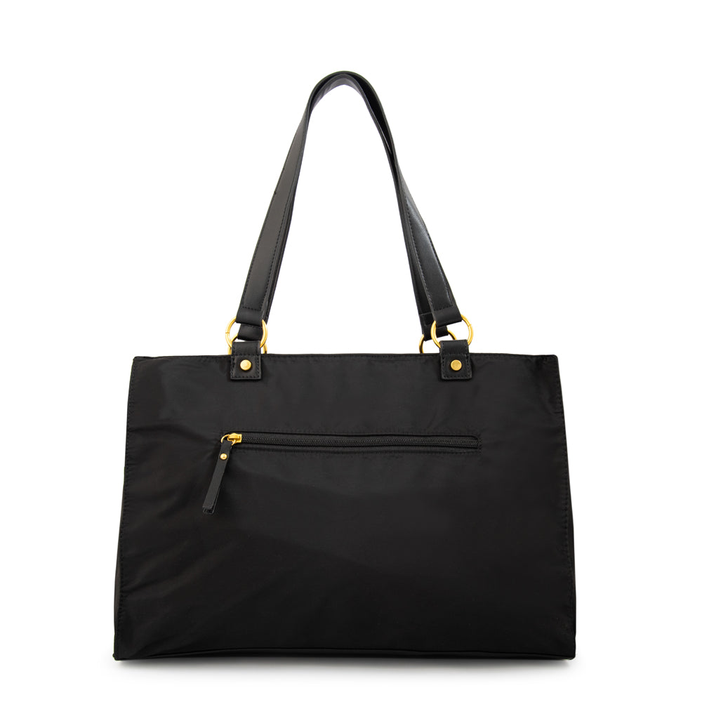 Cartera tote porta notebook nina negro