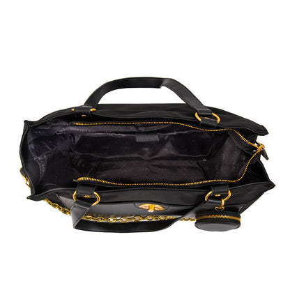 Cartera tote porta notebook nina negro