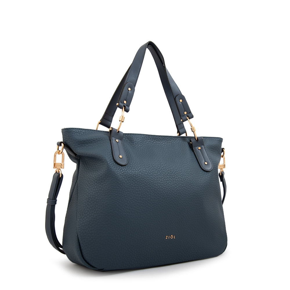 Cartera tote barbara grande azul