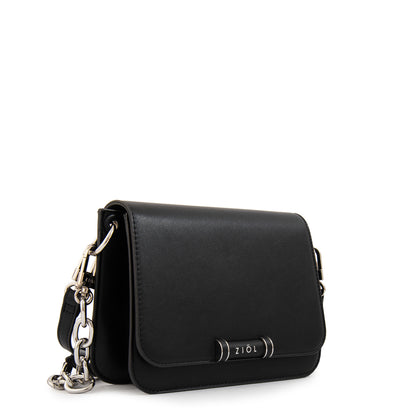 Cartera Bandolera con tapa karina mediana negro