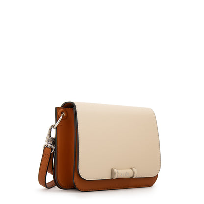 Cartera Bandolera con tapa karina mediana camel