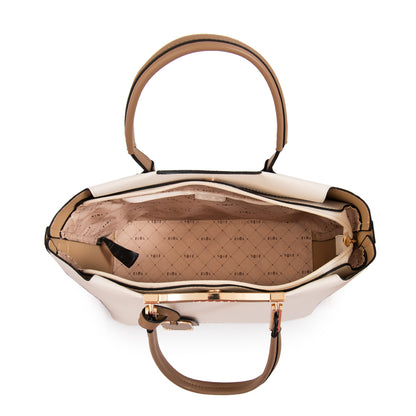 Cartera tote mandela grande blanco crudo