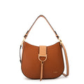 Cartera corte oval sarah mediana café