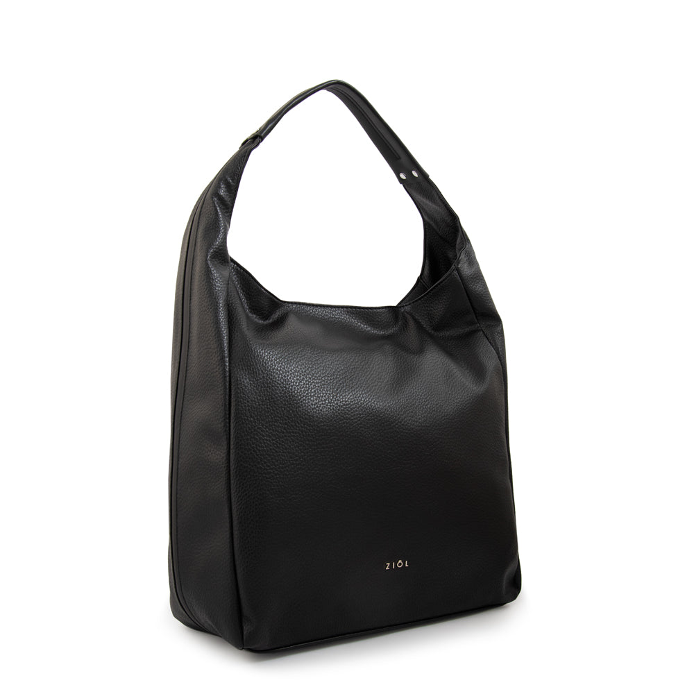 Cartera corte oval barbara grande negro