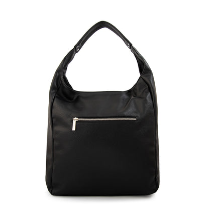 Cartera corte oval barbara grande negro