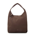 Cartera corte oval barbara grande café oscuro