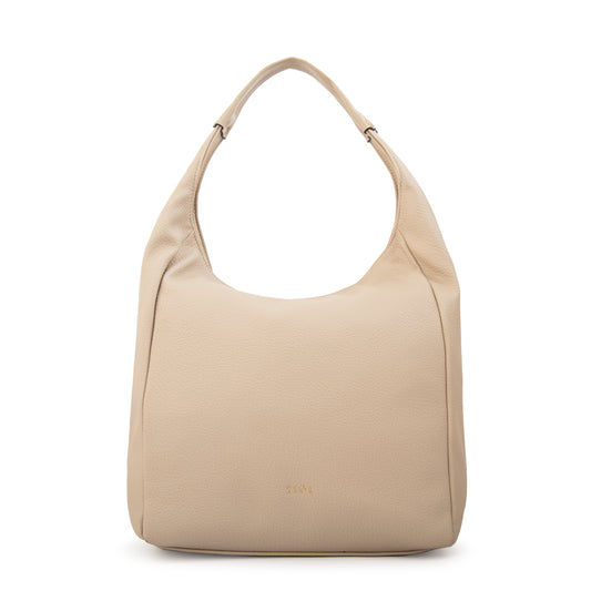 Cartera corte oval barbara blanco crudo