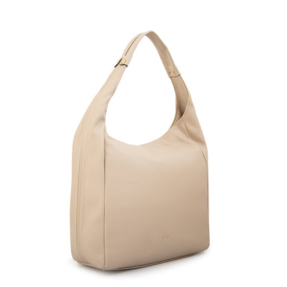 Cartera corte oval barbara blanco crudo