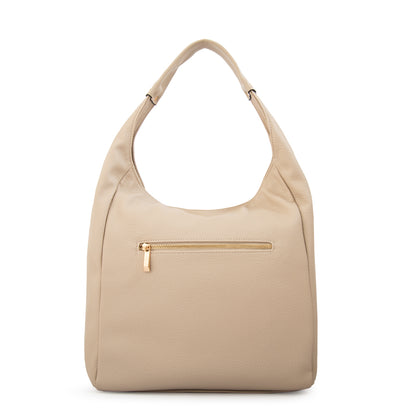 Cartera corte oval barbara blanco crudo