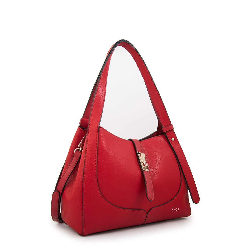 Cartera tote carey pequeña rojo